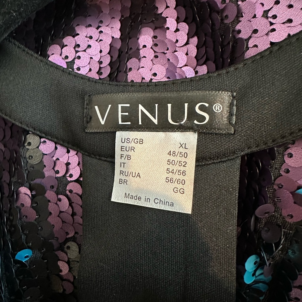 VENUS Black and Multicolor Sequin Dress - Picture 4 of 7